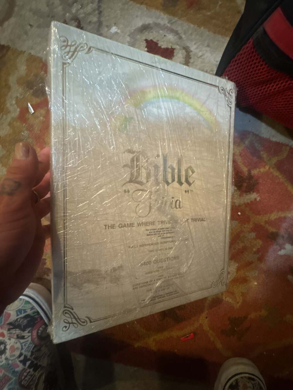 BIBLE TRIVIA Board Game 5400 Questions Cadaco Division Vintage 1984